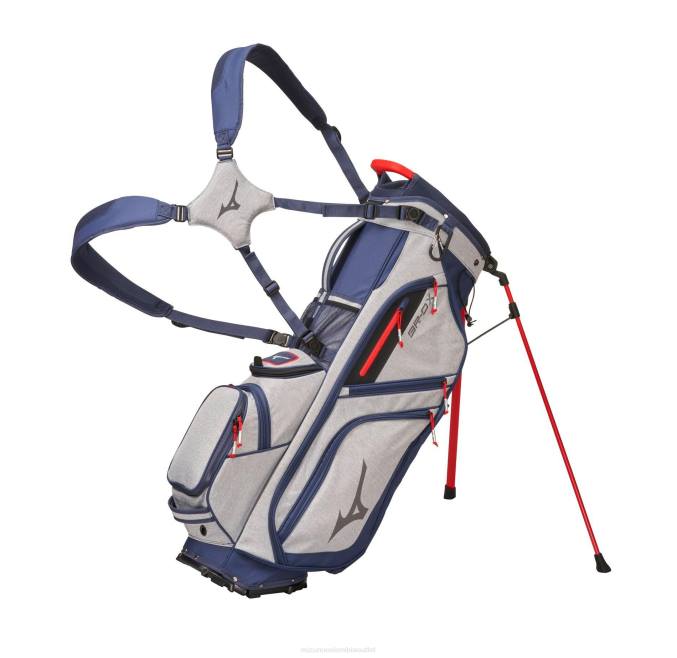 Mizuno Bolsa con soporte híbrido de 14 vías br-dx unisexo accesorios gris jaspeado-marino (9551) 668F474