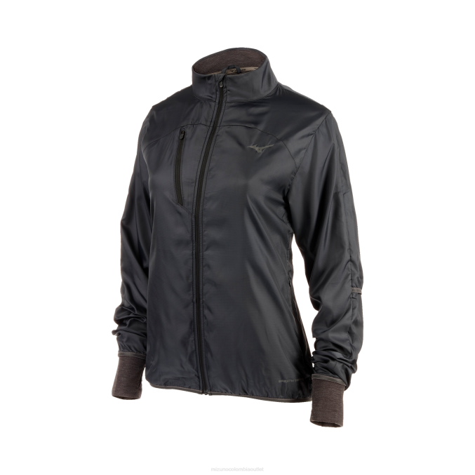 Mizuno Chaqueta de running Breath Thermo FZ mujer vestir negro (9090) 668F2572