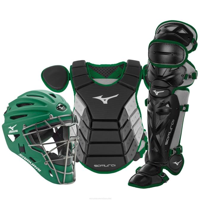 Mizuno Juego de engranajes de receptor en caja de béisbol samurai de 14 juventud accesorios bosque Negro 668F887