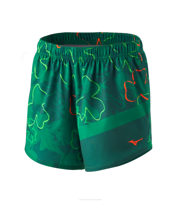 Mizuno Pantalón corto imprimible de 5 con forro mujer vestir paddygreen (sm73) 668F262