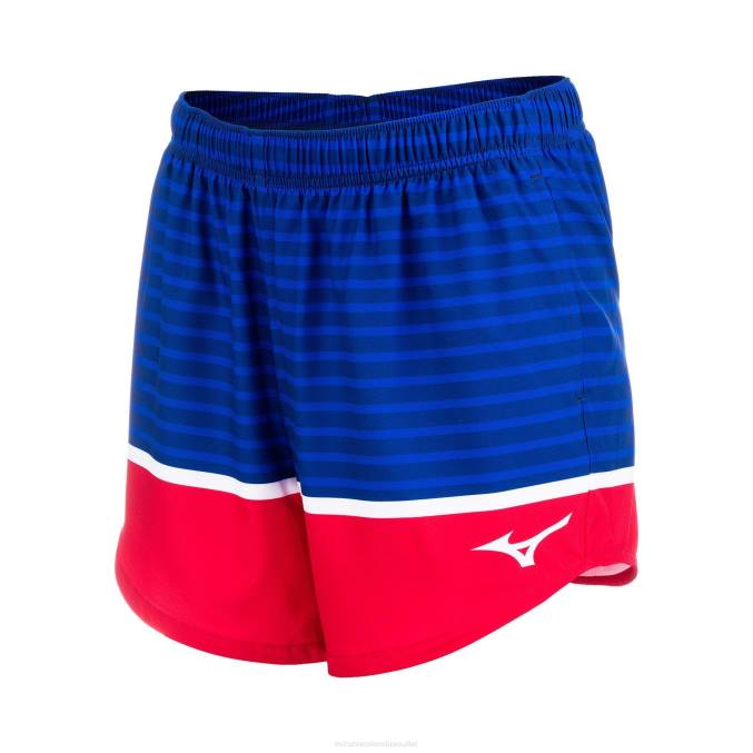 Mizuno Pantalón corto imprimible de 5 mujer vestir patriota azul (sm64) 668F348