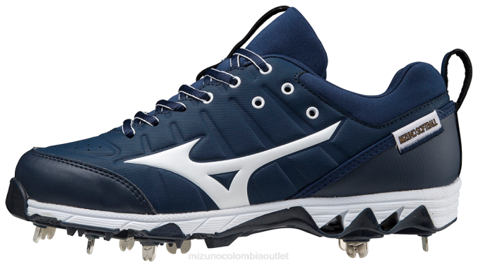 Mizuno Taco de sóftbol de metal bajo Swift 7 de 9 puntas mujer zapatos azul marino-blanco (5100) 668F2156
