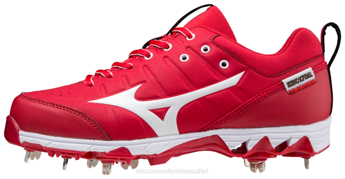 Mizuno Taco de sóftbol de metal bajo Swift 7 de 9 puntas mujer zapatos rojo-blanco (1000) 668F2155