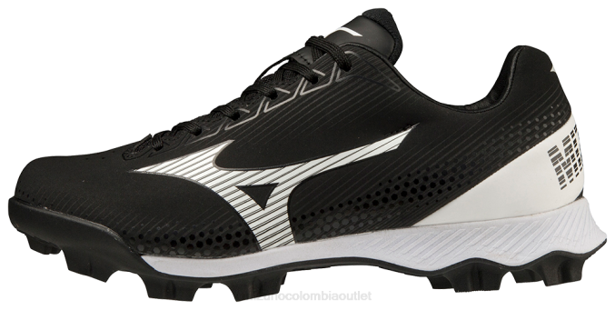 Mizuno Wave Finch Lightrevo tacos de softball moldeados chica zapatos negro-blanco (9000) 668F2178