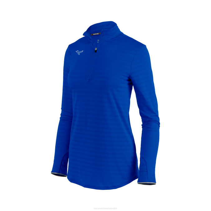 Mizuno atlético eco 1/2 zip mujer vestir real (5252) 668F2144