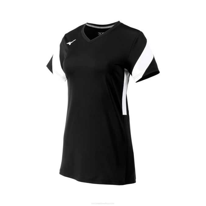 Mizuno balboa 6 camiseta de voleibol de manga corta mujer vestir negro-blanco (9000) 668F2312