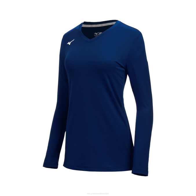 Mizuno balboa 6 camiseta de voleibol de manga larga mujer vestir azul marino (5151) 668F2320