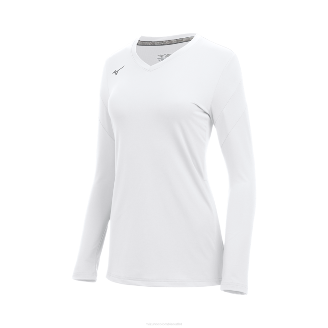 Mizuno balboa 6 camiseta de voleibol de manga larga mujer vestir blanco (0000) 668F2315