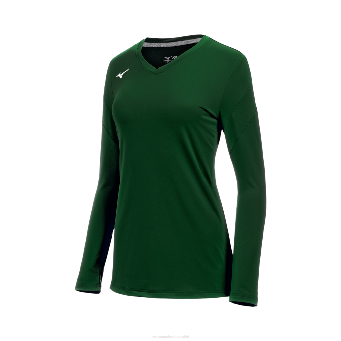 Mizuno balboa 6 camiseta de voleibol de manga larga mujer vestir bosque(4141) 668F2319