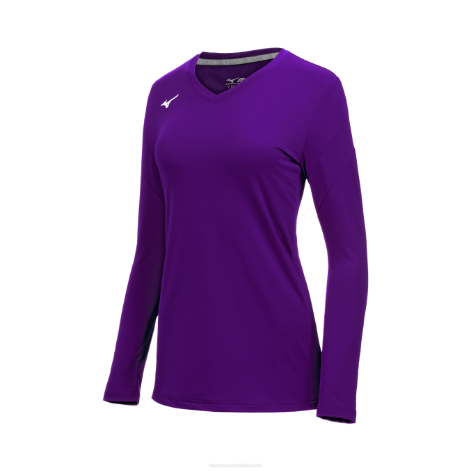 Mizuno balboa 6 camiseta de voleibol de manga larga mujer vestir púrpura (6060) 668F2322