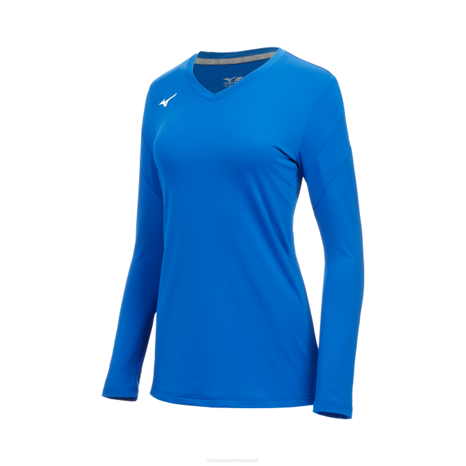 Mizuno balboa 6 camiseta de voleibol de manga larga mujer vestir real (5252) 668F2321