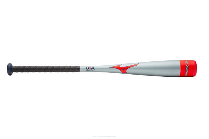 Mizuno bate de béisbol de barril grande de aleación pwr (-10) juventud accesorios gris-rojo (9110) 668F679