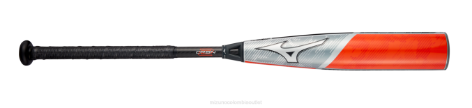 Mizuno bate de béisbol usssa de barril grande crbn2 (-8) juventud accesorios gris-naranja(9120) 668F550