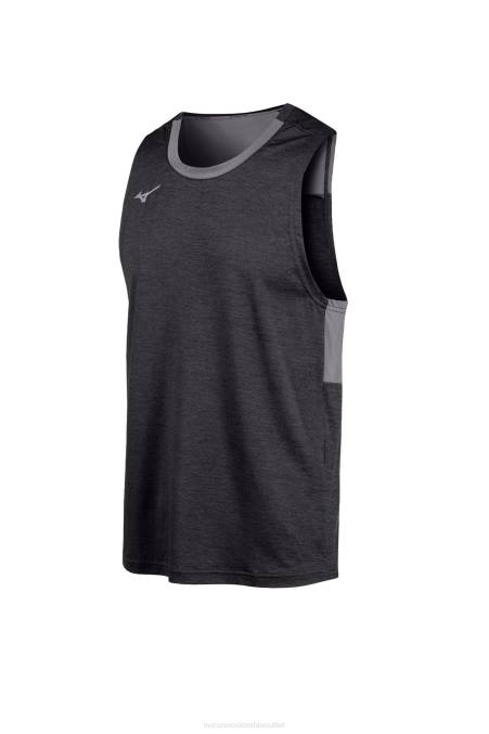 Mizuno camiseta alfa hombres vestir negro (9090) 668F2486