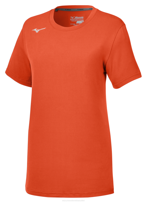 Mizuno camiseta de ataque de manga corta 30 mujer vestir naranja (2020) 668F2268