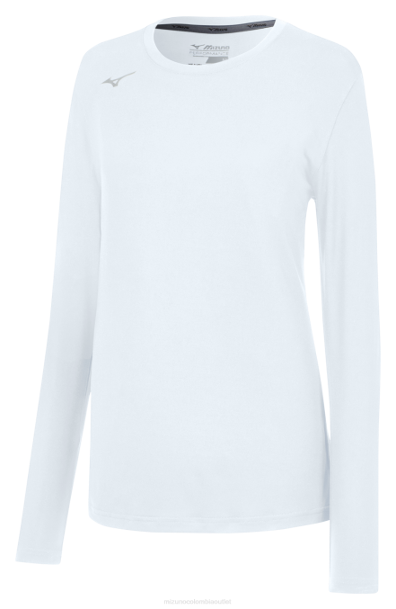 Mizuno camiseta de ataque de manga larga chica vestir blanco (0000) 668F2282