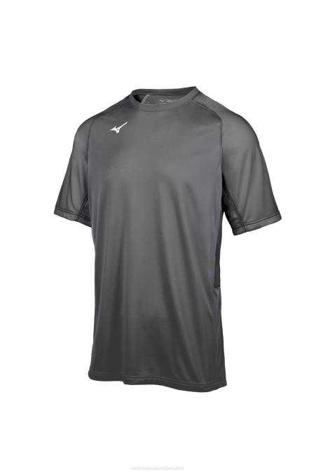 Mizuno camiseta de béisbol de la tripulación aerolite juventud vestir carboncillo(9292) 668F1281