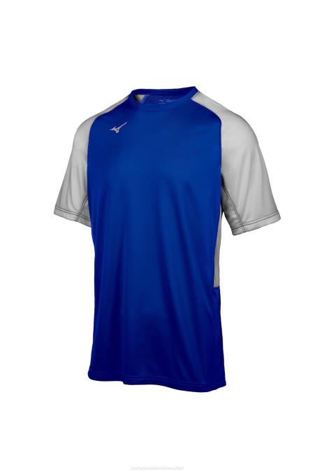 Mizuno camiseta de béisbol de la tripulación aerolite juventud vestir gris real (5291) 668F1279