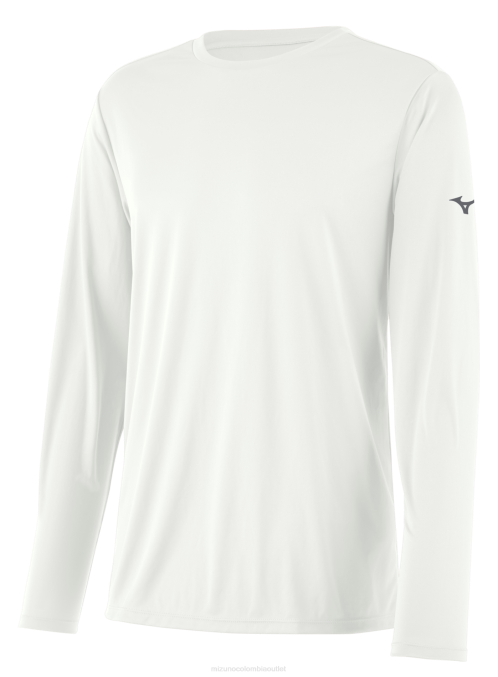 Mizuno camiseta de manga larga hombres vestir blanco (0000) 668F1425