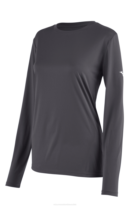 Mizuno camiseta de manga larga mujer vestir carboncillo(9292) 668F1377