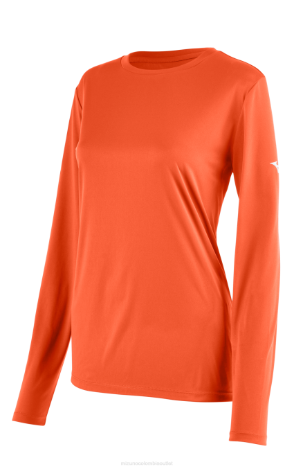 Mizuno camiseta de manga larga mujer vestir naranja (2020) 668F1369