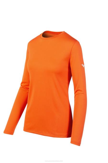 Mizuno camiseta de manga larga mujer vestir naranja (2020) 668F2105