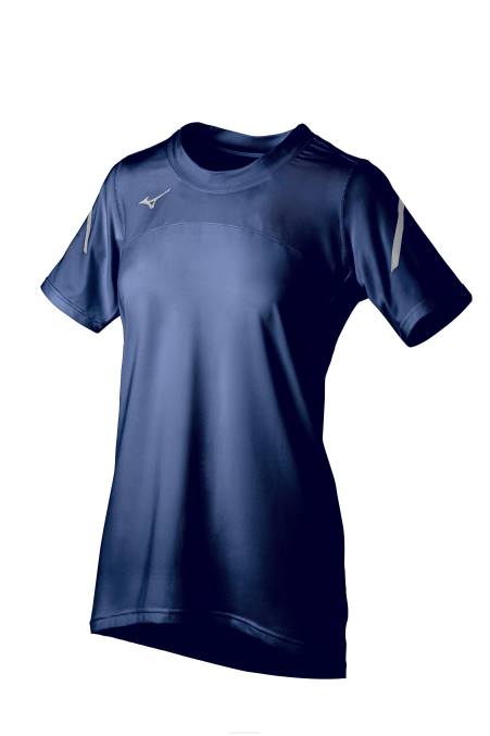 Mizuno camiseta de voleibol de manga corta techno vii unisexo vestir azul marino (5151) 668F2383