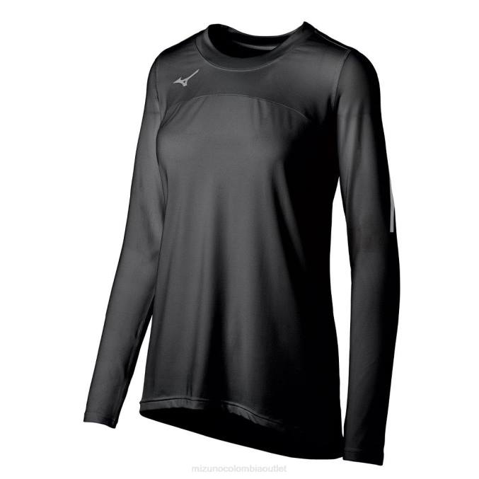 Mizuno camiseta de voleibol de manga larga techno vii unisexo vestir negro (9090) 668F2343