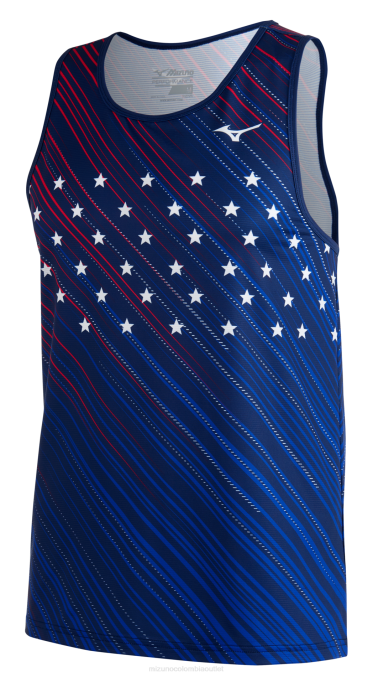 Mizuno camiseta eco running imprimible hombres vestir Azul medieval (meme) 668F353