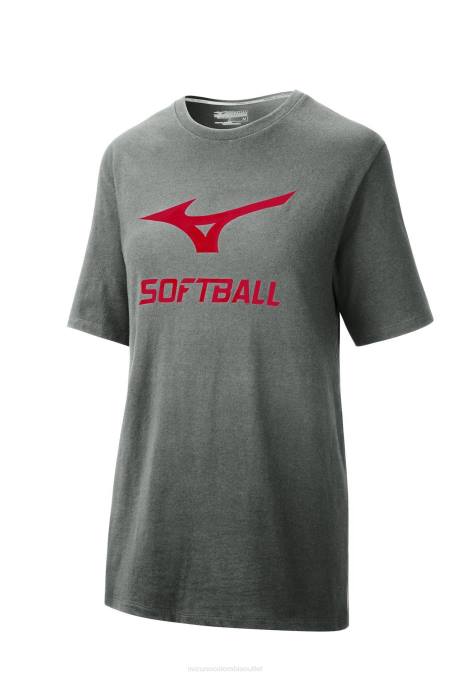 Mizuno camiseta estampada de softbol unisexo vestir sombra tranquila (9i9i) 668F1990