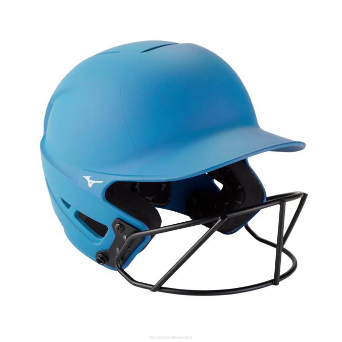 Mizuno casco de bateo de softbol de lanzamiento rápido f6-color sólido unisexo accesorios azul claro(5555) 668F1827