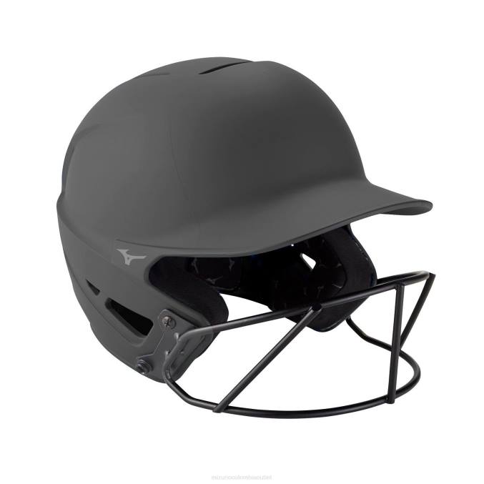 Mizuno casco de bateo de softbol de lanzamiento rápido f6-color sólido unisexo accesorios carboncillo(9292) 668F1830