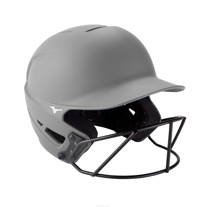 Mizuno casco de bateo de softbol de lanzamiento rápido f6-color sólido unisexo accesorios gris(9191) 668F1829