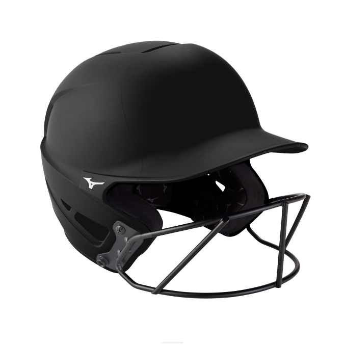 Mizuno casco de bateo de softbol de lanzamiento rápido f6-color sólido unisexo accesorios negro (9090) 668F1821