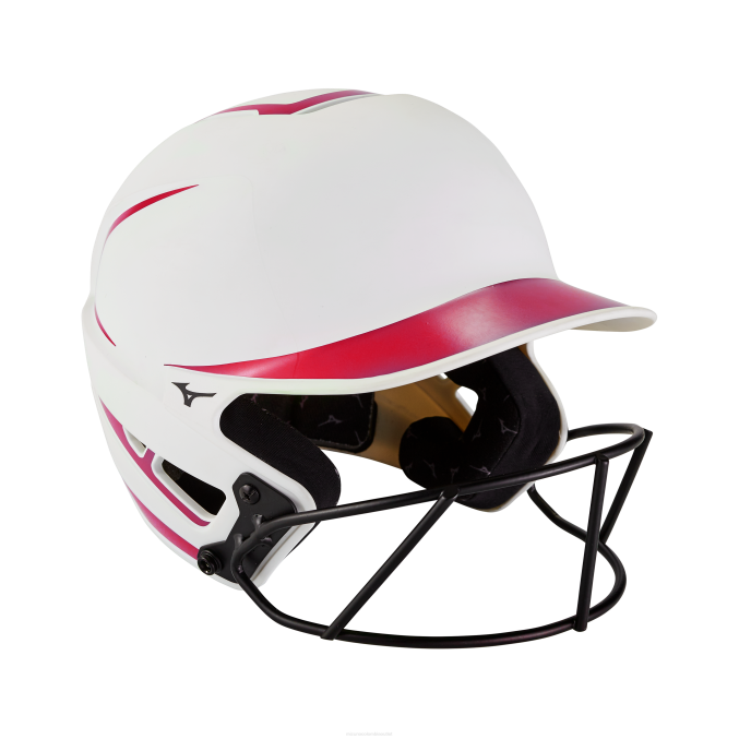 Mizuno casco de bateo de softbol de lanzamiento rápido f6 juventud accesorios blanco-rojo(0010) 668F1777