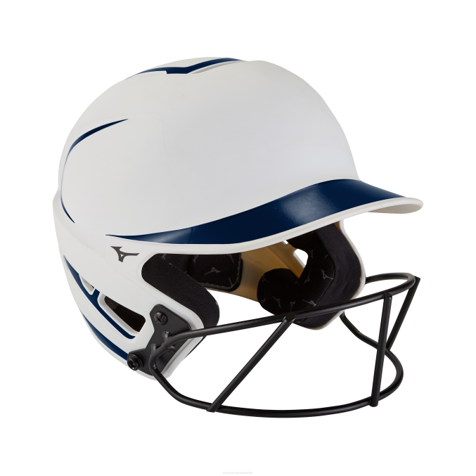 Mizuno casco de bateo de softbol de lanzamiento rápido f6 unisexo accesorios blanco-marino(0051) 668F1814