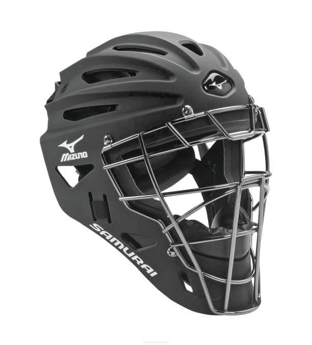 Mizuno casco de receptor de béisbol samurai g4 unisexo accesorios negro (9090) 668F1050