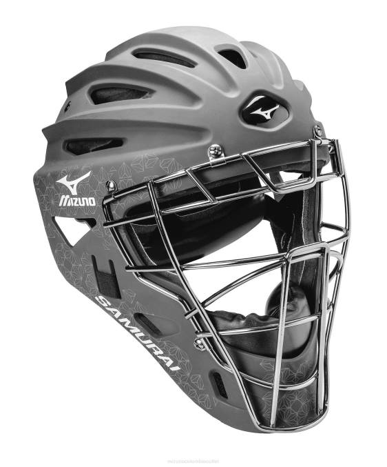 Mizuno casco de receptor de softbol de lanzamiento rápido samurai-g4 mujer accesorios gris(9191) 668F1863