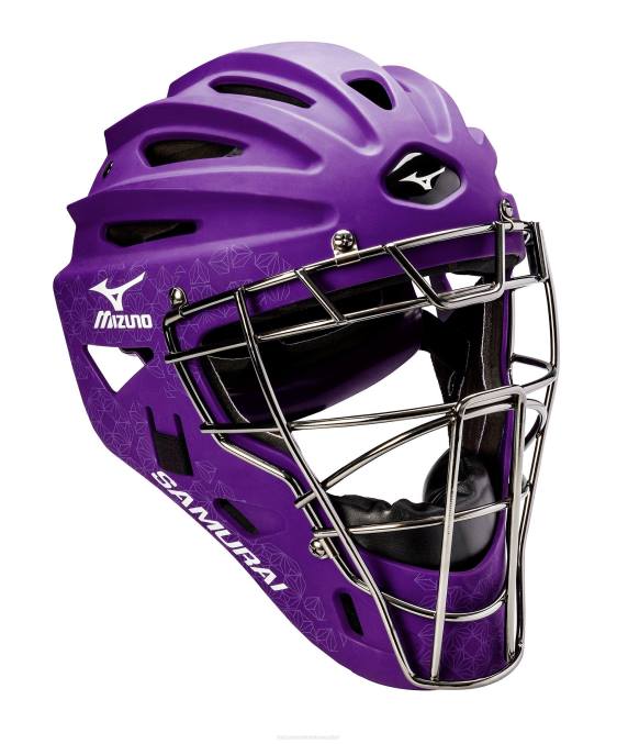 Mizuno casco de receptor de softbol de lanzamiento rápido samurai-g4 mujer accesorios púrpura (6060) 668F1862