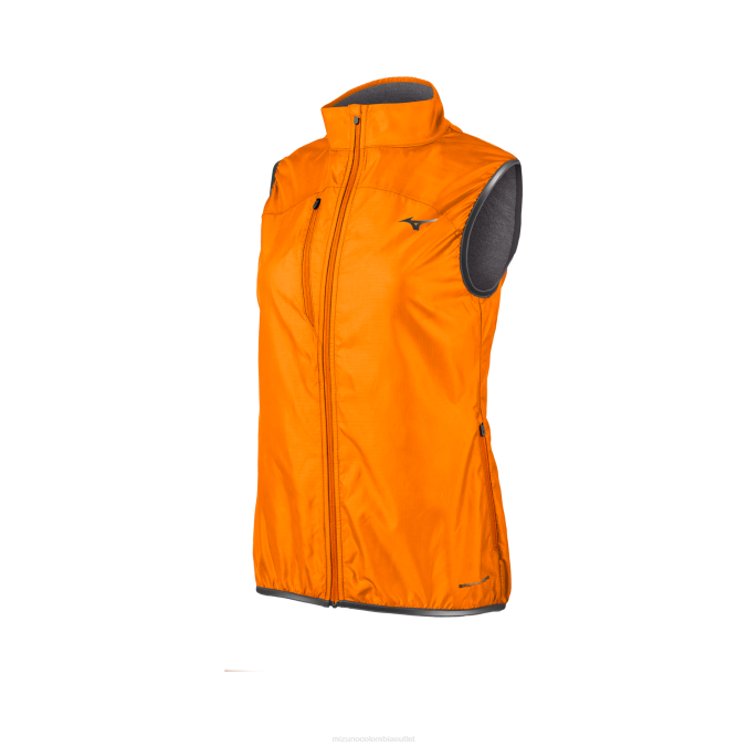 Mizuno chaleco para correr Breath Thermo FZ mujer vestir llama naranja (2121) 668F2580