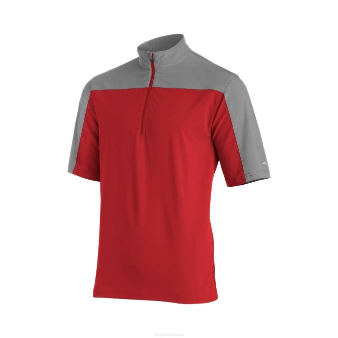 Mizuno chaqueta de bateo comp hombres vestir rojo-gris(1091) 668F1350