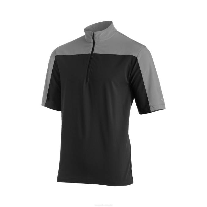 Mizuno chaqueta de bateo de manga corta comp juventud vestir negro-gris(9091) 668F1563