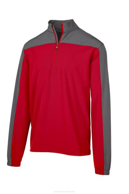 Mizuno chaqueta de bateo de manga larga comp juventud vestir sombra roja (109i) 668F1530