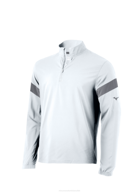 Mizuno chaqueta de bateo de manga larga hombres vestir sombra blanca (009i) 668F1322