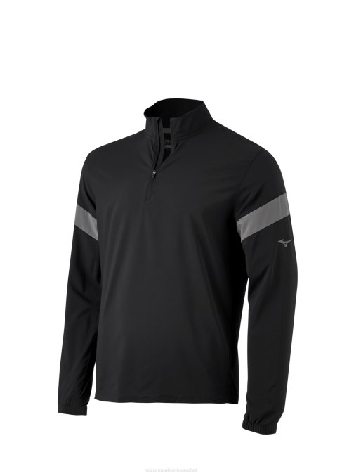 Mizuno chaqueta de bateo de manga larga hombres vestir sombra negra (909i) 668F1320