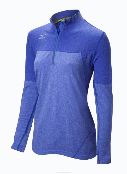 Mizuno chaqueta sin costuras unisexo vestir jaspeadoazul real(5l5l) 668F2444