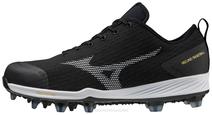 Mizuno dominante 4 tacos de béisbol moldeados tpu hombres zapatos negro-blanco (9000) 668F1633