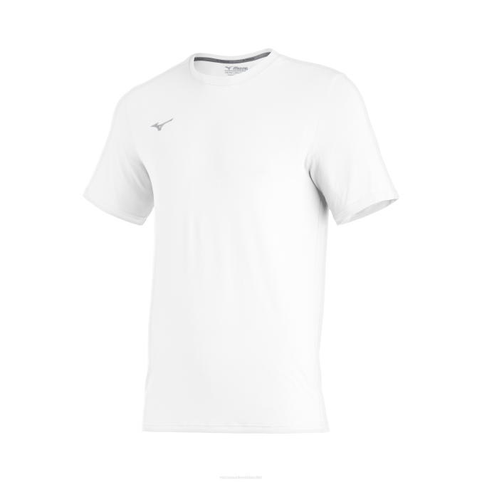 Mizuno equipo de manga corta comp diamond juventud vestir blanco (0000) 668F1536
