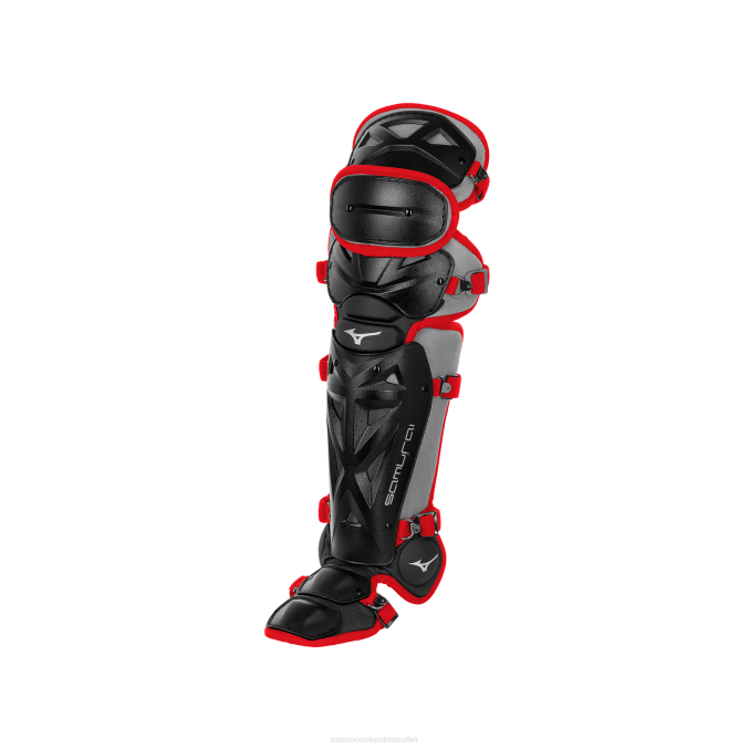 Mizuno espinilleras samurai baseball 145 juventud accesorios negro-rojo(9010) 668F1099
