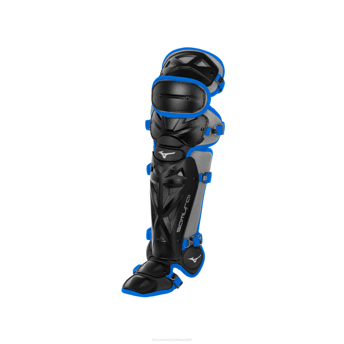 Mizuno espinilleras samurai baseball 145 juventud accesorios negro-royal(9052) 668F1106